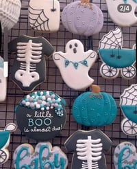 Image 2 of A little boo is almost due baby shower cookies ! Several styles and custom  colors