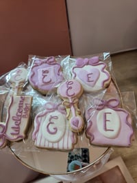Image 2 of Coquette Baby Shower Cookies: Pink Bows, Customizable