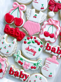 Image 1 of She's the cherry on top royal icing cookies