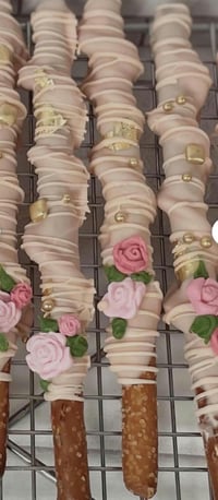 Image 3 of Baby in bloom chocolate covered pretzels