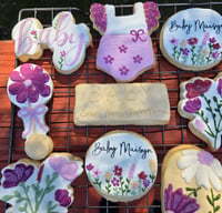 Image 3 of 1 dozen wild flower cookies! Custom  colors available