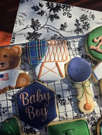 Image 3 of Polo Ralph Lauren inspired cookies! Great for fall baby showers