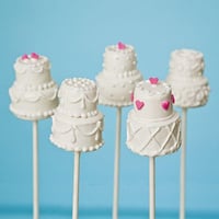 Image 1 of Wedding Cake Pops: Customized Flavors, Bridal Shower Favors (1 Dozen)
