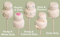 Image 2 of Wedding Cake Pops: Customized Flavors, Bridal Shower Favors (1 Dozen)