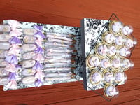 Image 4 of Floral butterfly treat package! Cake sickles, dipped Pretzels, oreos, and krispies