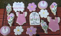 Image 5 of 1 dozen wild flower cookies! Custom  colors available