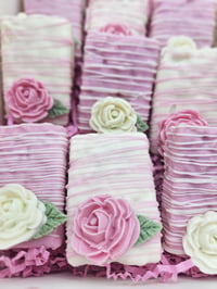 Image 4 of Blue Rose Chocolate Dipped Treat Package: Baby Shower Cake Pops