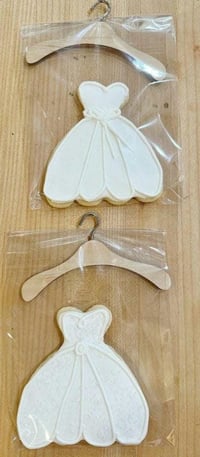 Image 4 of Dress Cookies: Bridal Shower or Wedding Favors, Custom Theme