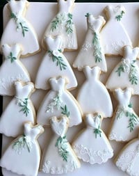 Image 5 of Dress Cookies: Bridal Shower or Wedding Favors, Custom Theme