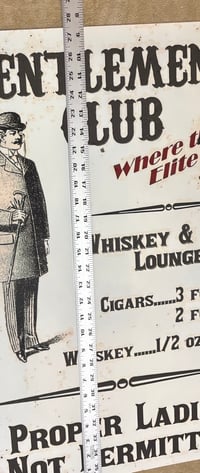 Image 4 of Vintage Style Distressed Gentlemen’s Club Metal Sign