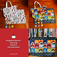 Image 1 of Kingdom Hearts Tote Bag, Buttons and Placemat