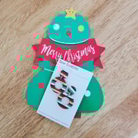Image 1 of Striped Christmas Wreath