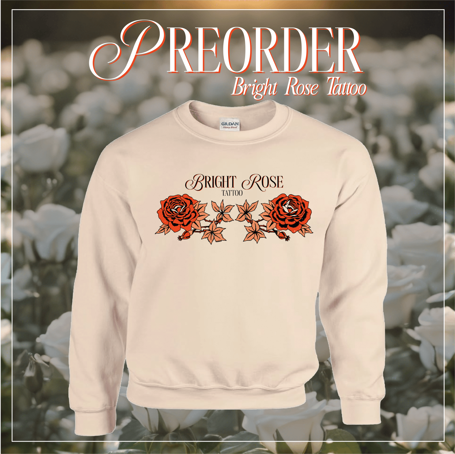 Image of   "Bright Rose" Crewneck