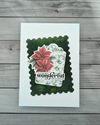 Christmas Card - Poinsettia Postage