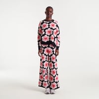 Image 4 of Jersey de punto jacquard con estampado corazón flor