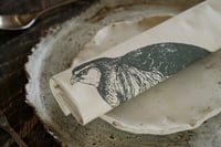 Image 3 of Organic Cotton Red-Legged Partridge Napkin – Boxed Set of 6