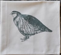 Image 5 of Organic Cotton Red-Legged Partridge Napkin – Boxed Set of 6