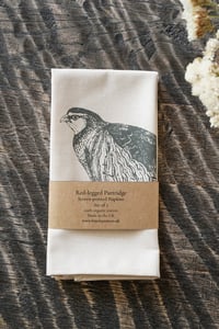 Image 2 of Organic Cotton Red-Legged Partridge Napkin – Set of 2