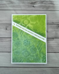 Embossed Baubles Christmas Card