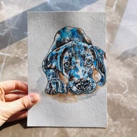 Image 1 of Puppy Weimaraner - Original Artwork 7x5 inches