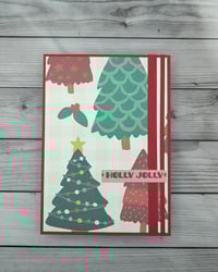 Holly Jolly Christmas Trees - Christmas Card