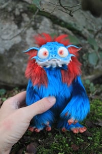 Zonks: Original Fantasy Creature Art Doll | Handmade Collectible Furry Beast | Oddities Home Decor 