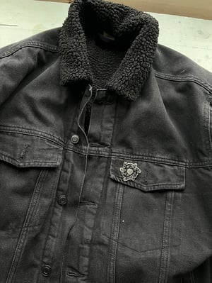 Image of Hand painted Fall of Efrafa Denim jacket XL