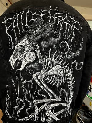 Image of Hand painted Fall of Efrafa Denim jacket XL