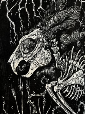 Image of Hand painted Fall of Efrafa Denim jacket XL