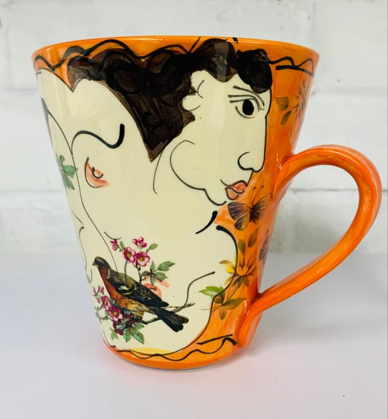 Image of Tall Orange figurative mug