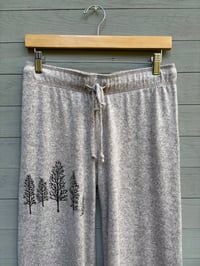 Image of Soft Knit Wide Leg Lounge Pants with Trees