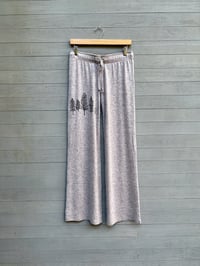 Image of Soft Knit Wide Leg Lounge Pants with Trees