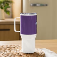 Image 6 of Travel mug with a handle (Jesus Cross on Purple)