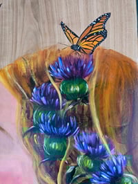 Image 5 of 'Hope' oil & acrylic on Cherry wood panel.