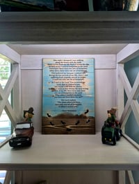 Image 1 of “Footprints in the Sand” Wood Wall Art