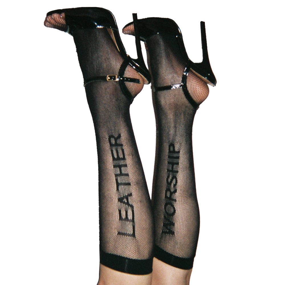 Image of LEATHER WORSHIP KNEE SOCKS - PRE ORDER