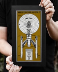 Image 1 of Enterprise Schematic - Captain Variant - Fine Art Print