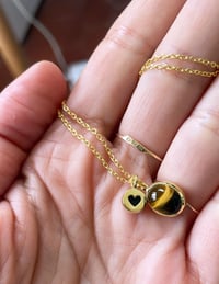 Image 4 of Collier Deux Amours | Onyx et Oeil de tigre.
