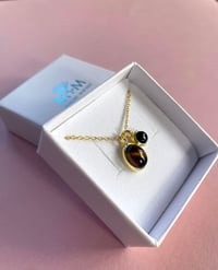 Image 2 of Collier Deux Amours | Onyx et Oeil de tigre.