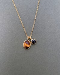 Image 3 of Collier Deux Amours | Onyx et Oeil de tigre.