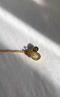 Image 7 of Collier Deux Amours | Pierre de lune et Améthyste.