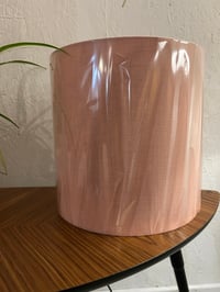 Image of SALE Washed Linen Salmon Pink Shade 30CM DIA 30CM TALL