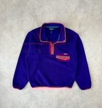 Image 2 of Patagonia Snap-T Fleece Pullover Purple Vintage Medium Mens