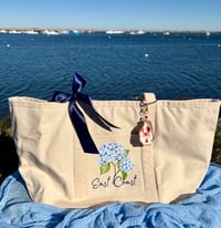 Image 3 of East Coast Blue Hydrangea Tote Bag - Large