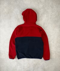 Image 2 of Patagonia Snap-T Fleece Hoody Red/Navy Medium Mens 