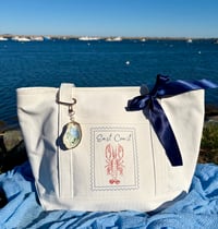 Image 3 of East Coast Lobster Tote Bag - White/Medium