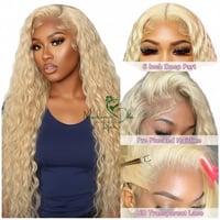 Image 2 of Labelledidi 613 Blonde Deep Wave Human Hair Lace Front Wig, 20 inches