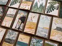 Image 2 of Mix pack of 5 linocut cards