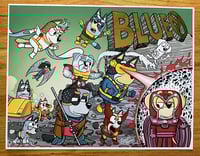 Image 2 of Limited Bluey X-Men GOLD Foil Poster