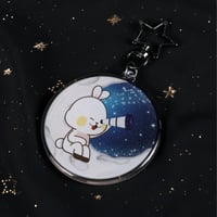 Image 3 of Oneus USS Moon Glitter Epoxy Keychains